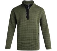 Spyder Mens Quarter Zip Pullover Sweatshirt - Grid Fleece Sweater Workout Shirts for Men - Quarter Zip Pullover Men Apparel, Olive, XL