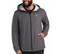 Spyder Mens Rain Jacket - Waterproof Lightweight Hooded Windbreaker, Outerwear Jacket for Golf, Hiking and Outdoor (S-XL), Polar, L