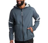 Spyder Mens Rain Jacket - Waterproof Lightweight Hooded Windbreaker, Outerwear Jacket for Golf, Hiking and Outdoor (S-XL), Dark Slate Reflective Taping, S