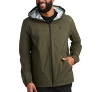 Spyder Mens Rain Jacket - Waterproof Lightweight Hooded Windbreaker, Outerwear Jacket for Golf, Hiking and Outdoor (S-XL), Olive, L