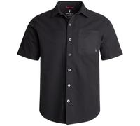 Spyder Mens Short Sleeve Button Down Shirts - Lightweight Stretch Ripstop Collared Wrinkle Free Dress Shirts for Men, Black, Medium