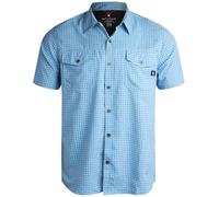 Spyder Mens Short Sleeve Button Down Shirts - Lightweight Plaid Casual Collared Wrinkle Free Dress Shirts for Men (Size S-XL), Cobalt, Large