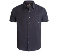 Spyder Mens Short Sleeve Button Down Shirts - Lightweight Stretch Casual Collared Dress Shirts for Men Travel Office Workwear, Heather Black, Medium