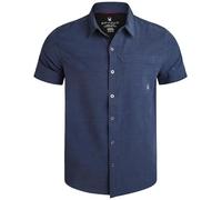 Spyder Mens Short Sleeve Button Down Shirts - Lightweight Stretch Casual Collared Dress Shirts for Men Travel Office Workwear, Navy, Medium