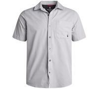 Spyder Mens Short Sleeve Button Down Shirt - Lightweight Stretch Ripstop Wrinkle Free Collared Dress Shirts for Men, Pewter, S
