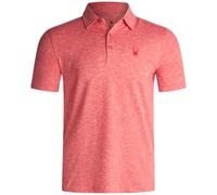Spyder Men's Short Sleeve Polo Shirt - Super Soft Moisture Wicking Peached Jersey Collared Golf Shirt (Sizes: S-XL), Spyder Red, Large
