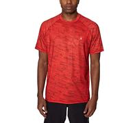 Spyder Men's Short Sleeve Rashguard - UPF+, Quick-Dry, Swim Shirt, Surfing, Hiking, Workout Rash Guard, Volcano, Large