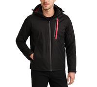 Spyder Mens Snow Jacket - Warm Isolated Winter Jackets for Men - Cozy Men's Snow Heated Ski Jacket with Detachable Hood S-XL, Black Raven, XL