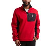 Spyder Men's Sweater - Quarter Zip Cozy Fleece Mock Neck Pullover Sweaters - Zip Front Sweater Jackets for Men (Sizes: S-XL), Spyder Red, S
