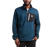 Spyder Men's Sweater - Quarter Zip Fleece Mock Neck Pullover Sweaters - 1/4 Zip Front Sweater Jackets for Men (Sizes: S-XL), Deep Water, M