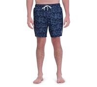 Spyder Men's Swim Trunks, Stretch, Quick-Dry, 7-inch Board Shorts, UPF 50+, Brief Liner, Ink, L