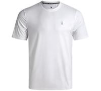 Spyder Mens T Shirt - Athletic Performance Short Sleeve Running Workout Tee - Moisture Wicking Crewneck Shirts for Men, White Chest Logo, Medium