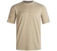 Spyder Mens T Shirt - Athletic Performance Short Sleeve Running Workout Tee - Moisture Wicking Crewneck Shirts for Men, Stone, Large