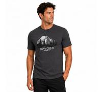 Spyder Mens T-Shirts - Soft Cotton Blend Short Sleeve Graphic Tees Crew Neck Tshirt for Men - Casual Shirts for Daily Wear, Steel Grey, Large