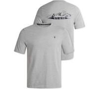 Spyder Mens T-Shirts - Soft Cotton Blend Crew Neck Short Sleeve Graphic Tees for Men - Casual Shirts for Daily Wear (S-XL), Heather Grey, Large