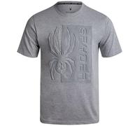 Spyder Mens T-Shirts - Soft Cotton Blend Crewneck Short Sleeve Graphic Tees for Men - Streetwear Graphic Casual Mens Shirts, Heather Grey Logo, Large
