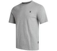 Spyder Mens T-Shirts - Soft Cotton Blend Jersey Crewneck Short Sleeve Shirts for Men, Casual Shirts for Workout & Daily Wear, Heather Grey, Medium