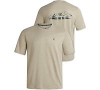 Spyder Mens T-Shirts - Soft Cotton Blend Short Sleeve Graphic Tees Crew Neck Tshirt for Men - Casual Shirts for Daily Wear, Stone, XL