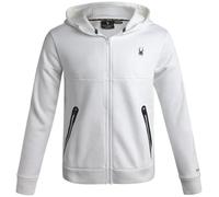 Spyder Mens Zip Up Hoodie - Super Soft Performance Fleece Sweatshirts for Men - Warm Athletic Hoodies for Running Walking Gym, White, S