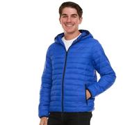 Spyder Packable Puffer Jacket Men with Hood, Lightweight Winter Jackets for Men, Electric Blue, L
