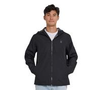 Spyder Packable Rain Jacket Men - Waterproof Windbreaker with Hood, Lightweight Rain Coat Slicker, Travel, Golf, Fishing, Black, Medium