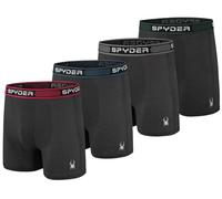 Spyder Performance Mesh Mens Boxer Briefs Sports Underwear For Men (Small, Black/Black/Black/Black)