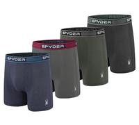 Spyder Performance Mesh Mens Boxer Briefs Sports Underwear For Men (Large, Black/Green/Navy/Grey)