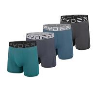 Spyder Performance Mesh Mens Boxer Briefs Sports Underwear For Men (X-Large, Green/Black/Blue/Navy)