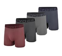 Spyder Performance Mesh Mens Boxer Briefs Sports Underwear For Men (X-Large, Maroon/Black/Grey/Navy)