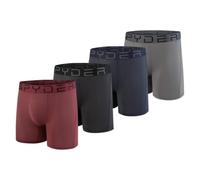 Spyder Performance Mesh Mens Boxer Briefs Sports Underwear For Men (X-Large, Maroon/Black/Navy/Heather)