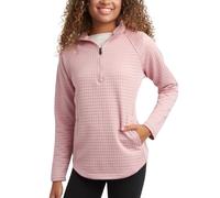 Spyder Quarter Zip Womens Sweatshirt - UPF 30+ Mock Neck Long Sleeve Athletic 1/4 Zip Pullover Fleece Sweatshirt for Women, Mauve Rose, Medium