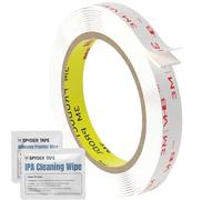 Spyder Tape 4950, White Double Sided Tape - 19mm x 4.5m, Heavy Duty, Waterproof - Ideal for Automotive, LED Strips, Indoor & Outdoor Use - Ultra-Strong Adhesion, Versatile Mounting Tape