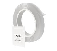 Spyder Tape Double-Sided Nano Tape, Extra Large 3m x 30mm - Heavy Duty, Clear & Reusable Adhesive - Ideal for Picture Hanging, Wall Decor, Carpet Grip, No-Residue, Multipurpose Mounting Tape