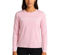 Spyder Womens Athletic Shirt - UPF 50+ Moisture-Wicking Performance Jersey Long Sleeve Workout Tops for Women, Fiesta Pink, L