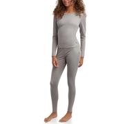 Spyder Women's Base Layer Set - 2 Piece Cozy Brushed Back Crew Neck Sweatshirt and Sweatpants - Active Pants Set (Sizes:S-XL), Heather Grey, XL
