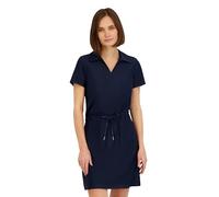 Spyder Womens Collared Stretch Short Sleeve Knit Dress, Navy, M