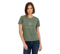 Spyder Womens Core Classic Logo Graphic Short Sleeve Tee T-Shirt, Agave, L