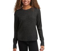 Spyder Women's Crewneck Fleece Sweatshirt - Cozy Ribbed Pullover Sweater with Adjustable Cinched Bottom and Thumbhole (S-XL), Black, Medium