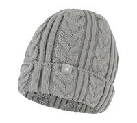 Spyder Womens Fleece Lined Cable Knit Beanie, Pewter Heather, One Size
