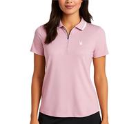 Spyder Womens Golf Shirt - Quarter Zip Golf Polo Tennis Top, UPF 30+ Sun Protect Moisture Wicking Polo Shirts for Women, Lilac, L
