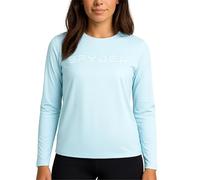 Spyder Womens Athletic Shirt - UPF 50+ Moisture-Wicking Performance Jersey Long Sleeve Workout Tops for Women, Mist Blue, M