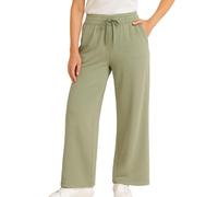 Spyder Womens Pants - Double Knit Wide Leg Pants Woman with Pockets Drawstring Waistband Joggers Sweatpants Women, Light Olive, Large