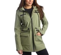 Spyder Womens Softshell Jacket - Cozy Fleece Lined Long Winter Coat - Lightweight Soft Shell Hooded Fall Jacket for Women, Sage, S