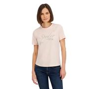 Spyder Womens Sparkle Logo Graphic Short Sleeve Tee T-Shirt, Peach Blush, S