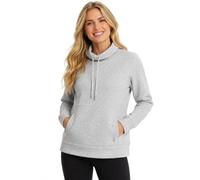 Spyder Womens Sweatshirt - Wind Resistant Athletic Mock Neck Plush Fleece, Light Heather Grey, S