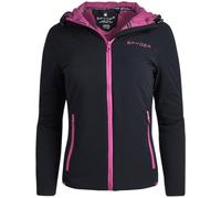 Spyder Women's Performance Windbreaker Jacket - Insulated Lightweight Full Zip Wind and Water-Resistant Hooded Jacket (S-XL), Black, XL