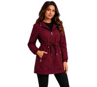 Spyder Womens Windbreaker Jacket - Wind and Water Resistant Midweight Cinched-Waisted Insulated Long Jackets for Women, Burgundy, M
