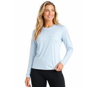 Spyder Womens Workout Tops - Lightweight Moisture Wicking Crewneck Long Sleeve Athletic Running & Workout Shirts for Women, Mist Blue, S