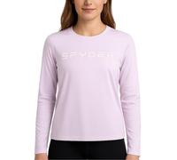 Spyder Womens Workout Tops - Lightweight Moisture Wicking Crewneck Long Sleeve Athletic Running & Workout Shirts for Women, Lavender, M