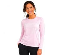 Spyder Womens Athletic Shirt - UPF 50+ Moisture-Wicking Performance Jersey Long Sleeve Workout Tops for Women, Fiesta Pink, L